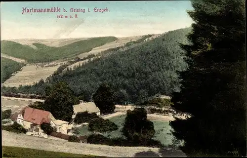 Ak Geising Altenberg im Erzgebirge, Hartmannmühle