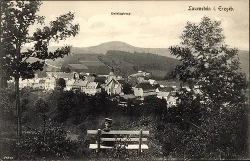 Ak Lauenstein Altenberg Erzgebirge, Ortsansicht, Geisingberg