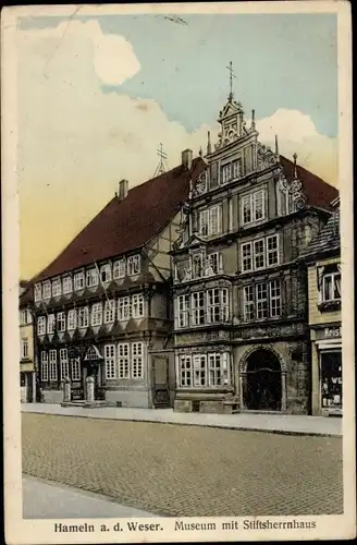 Ak Hameln an der Weser Niedersachsen, Museum, Stiftsherrnhaus