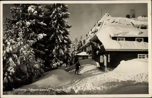 Ak Feldberg im Schwarzwald, Hotel und Kurhaus Hebelhof, Winter