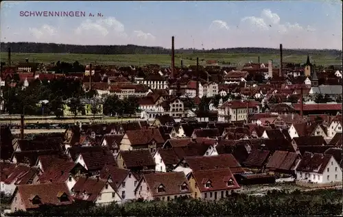 Ak Schwenningen am Neckar, Ortsansicht