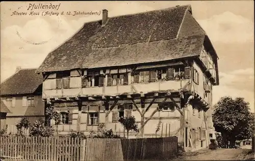 Ak Pfullendorf in Baden Württemberg, ältestes Haus, Anfang 12. Jh.