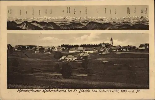 Ak Höchenschwand im Schwarzwald, Panorama, Gesamtansicht