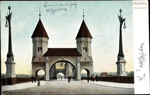 Ak Magdeburg an der Elbe, Königsbrücke