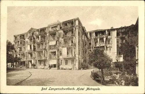 Ak Langenschwalbach Bad Schwalbach im Taunus, Hotel Metropole