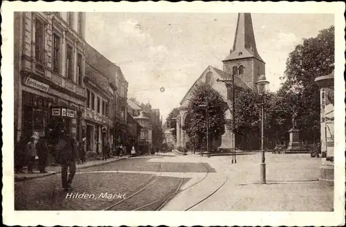 Ak Hilden im Rheinland, Markt