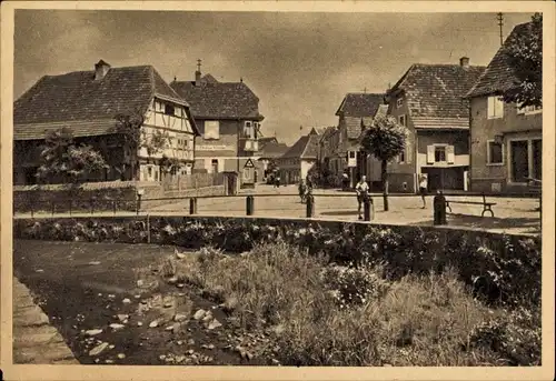 Ak Malsch in Baden, Straßenpartie