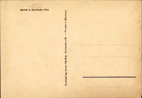 Ak Malsch in Baden, Straßenpartie