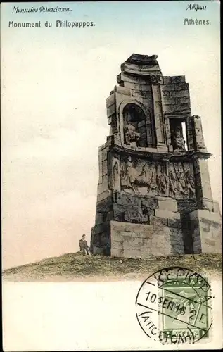 Ak Athen, Griechenland, Philopappos-Denkmal