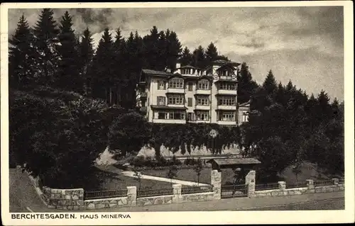 Ak Berchtesgaden in Oberbayern, Haus Minerva