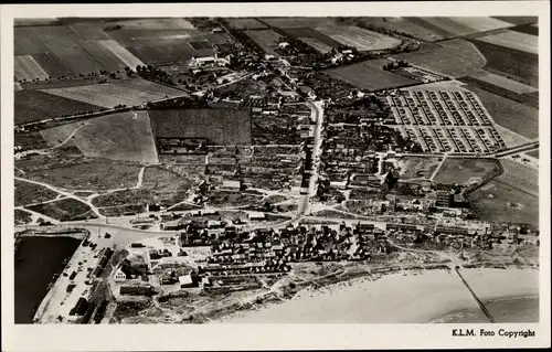 Ak Breskens Sluis Zeeland Niederlande, Fliegeraufnahme