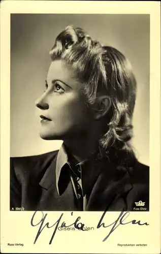 Ak Schauspielerin Gisela Uhlen, Portrait, Autogramm