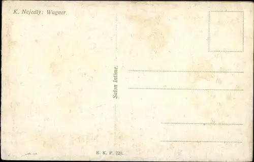 Künstler Ak Nejedly, K., Komponist, Dramatiker und Dichter Richard Wagner, Portrait