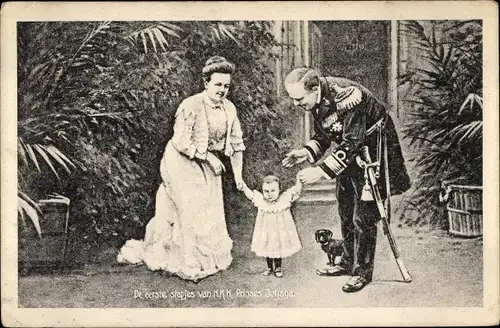 Ak Königin Wilhelmina, Prinz Hendrik mit Prinzessin Juliana