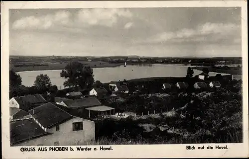 Ak Phöben Werder an der Havel, Blick auf die Havel, Gasthof Havelhaus