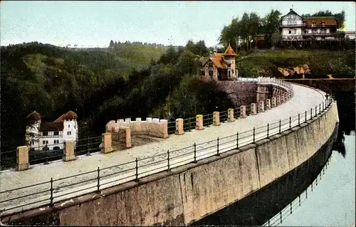 Ak Leśna Marklissa Schlesien, Queis Talsperre