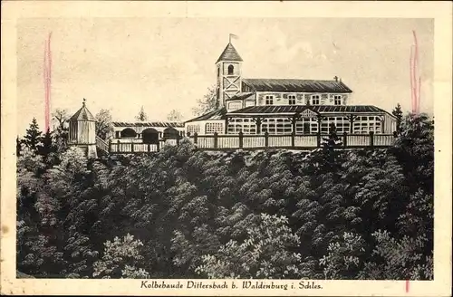 Ak Wałbrzych Waldenburg Schlesien, Kolbebaude Dittersbach