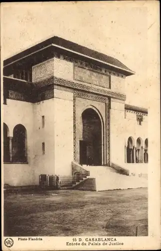 Ak Casablanca Marokko, Eingang zum Justizpalast
