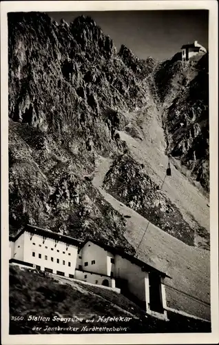 Foto Ak Innsbruck in Tirol, Innsbrucker Nordkettenbahn, Bahnhof Seegrube, Hafelekar