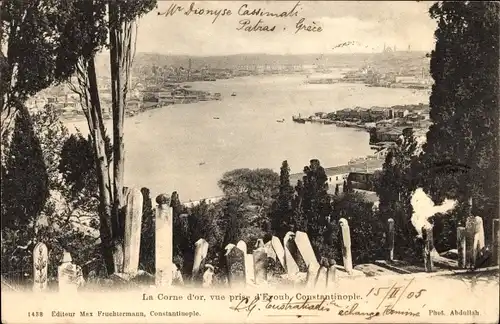 Ak Konstantinopel Istanbul Türkei, Blick vom Berg auf die Gegend