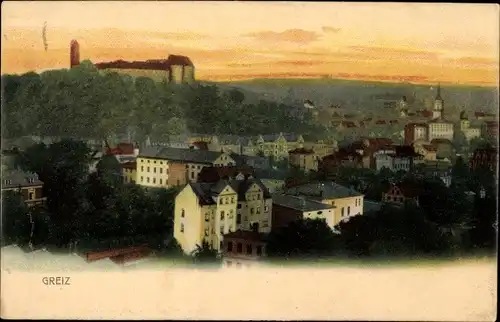 Ak Greiz Thüringen, Panorama