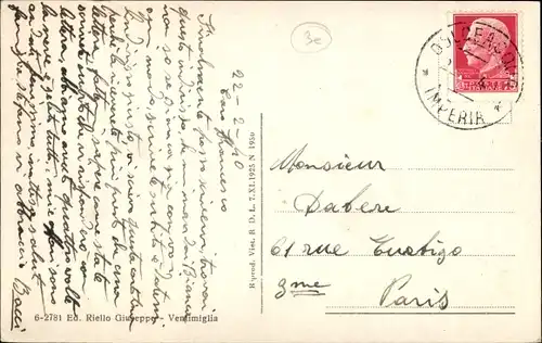 Ak Dolceacqua Liguria, Gesamtansicht