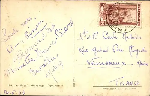 Ak Mignanego Genua Liguria, Ponterosso e Calle del Giovi