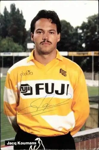 Autogrammkarte Fußballspieler Jacq Koumans