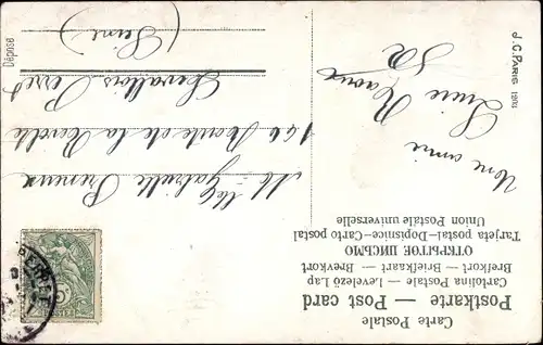 Ak Glückwunsch Neujahr, Zwei Mädchen, Weidenkorb, Blumen