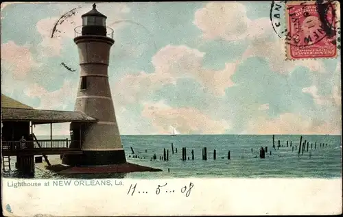 Ak New Orleans Louisiana USA, Leuchtturm