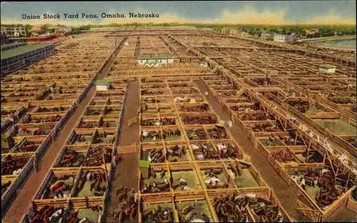 Ak Omaha Nebraska USA, Union Stock Yard Pens