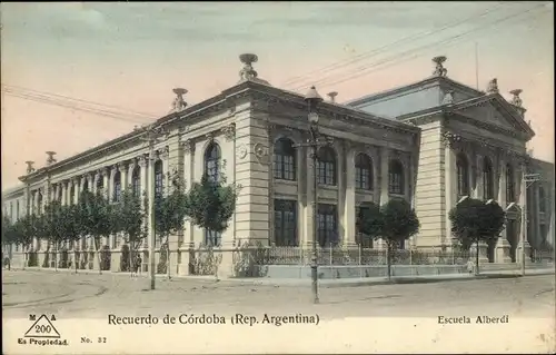 Ak Córdoba Argentinien, Escuela Alberdi