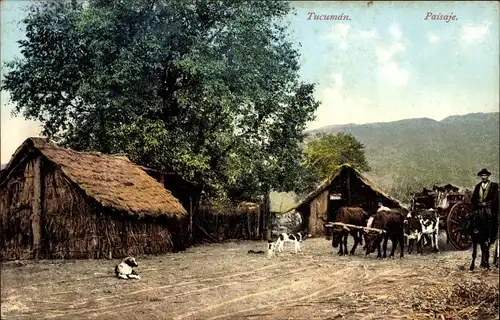 Ak Tucumán Argentinien, Paisaje, Dorfidyll