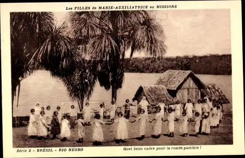 Ak Rio Negro Braslien, Les Filles de Marie Auxiliatrice en Missions, Schwestern, Kinder