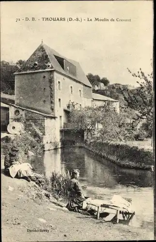 Ak Thouars Deux Sevres, Le Moulin de Crevant