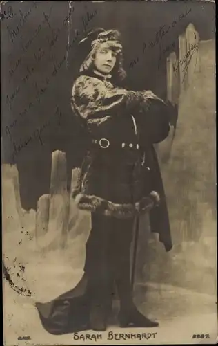 Ak Schauspielerin Sarah Bernhardt, Portrait