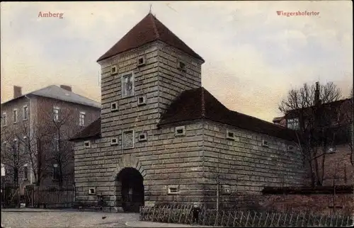 Ak Amberg in Schwaben, Wingershofertor