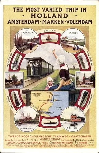 Ak Niederländische Eisenbahn, Reklame, Tweede Noordhollandsche Tramweg Maatschappij