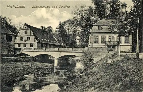 Ak Michelstadt im Odenwald, Schlossmühle, Pavillon