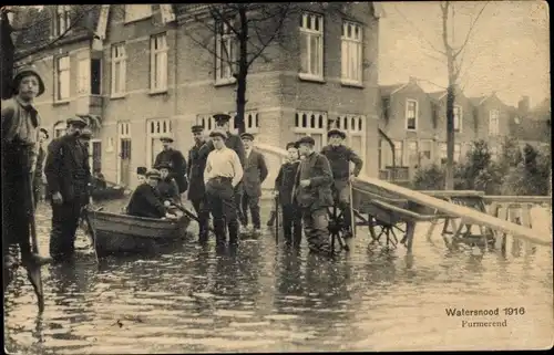 Ak Purmerend Nordholland Niederlande, Überschwemmung 1916