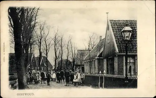 Ak Oostwoud Nordholland Niederlande, Ortsansicht