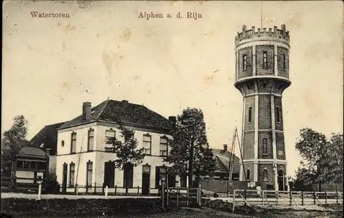 Ak Alphen aan den Rijn Südholland, Wasserturm