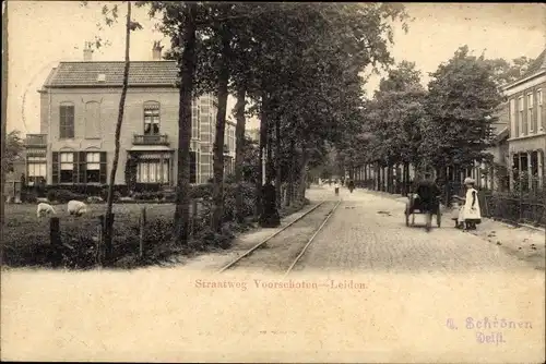 Ak Leiden Südholland Niederlande, Straatweg Voorschoten