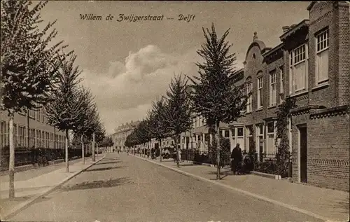 Ak Delft Südholland Niederlande, Willem de Zwijgerstraat