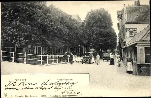 Ak Delft Südholland Niederlande, Hypolitusbuurt