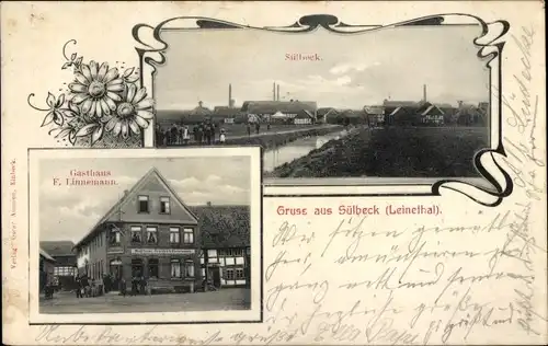 Ak Sülbeck Einbeck in Niedersachsen, Leinetal, Gesamtansicht, Gasthaus F. Linnemann