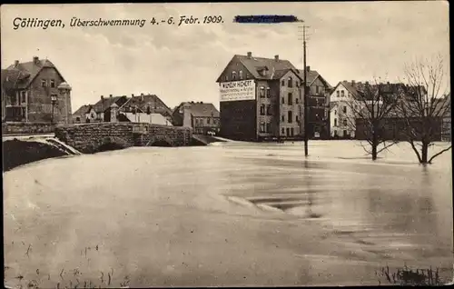 Ak Göttingen in Niedersachsen, Überschwemmung 4. - 6- Februar 1909