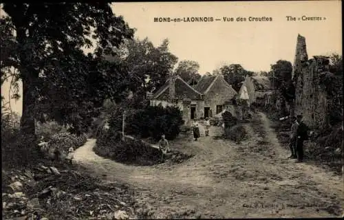 Ak Mons en Laonnois Aisne, Blick auf Creuttes