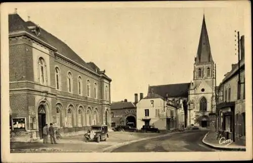 Ak Marle Aisne, Rathaus