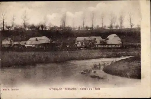 Ak Origny und Thiérache Aisne, Vallee du Thon